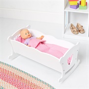 Baby Doll Cradle White