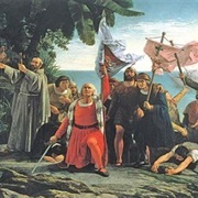 The First Landing of Christopher Columbus in America (Dióscoro Teófilo De La Puebla Tolin)