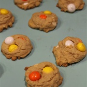 Candy Corn M&amp;M Cheesecake Cookies