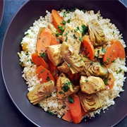 Moroccan Chicken Stew With Artichoke Hearts and Carrots