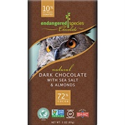 Endangered Species Natural Dark Chocolate With Sea Salt & Almonds