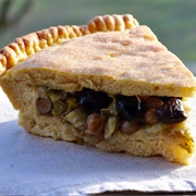 Black Olive, Caper, and Radicchio Pie