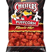 Chesters Puffcorn Flamin Hot