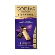 Godiva Signature Mini Bars 72% Cacao Dark Chocolate