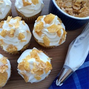 Banana Cupcakes With Frosted Flakes