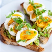 Avocado Toast With Boiled Egg