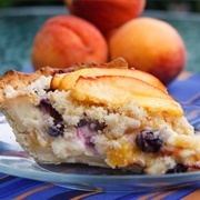 Peach-Blueberry Custard Pie
