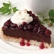 Chocolate Lingonberry Pie