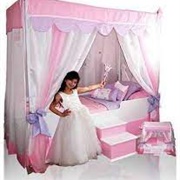 Twin Princess Canopy Bed