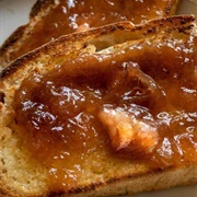 Apple Jam on Whole Grain Barley Toast