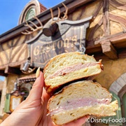 Ham Provolone and Swiss Sandwich