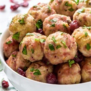 Apple Cranberry Turkey Meatballs