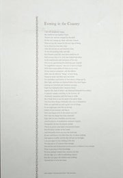 Evening in the Country (John Ashbery)