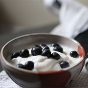 Vegan Yoghurt With Blueberries