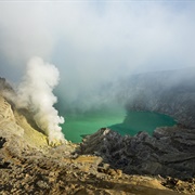 Ijen Volcano Crater, Java, Indonesia