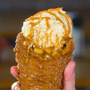 Apple Pie Churro Ice Cream Cones