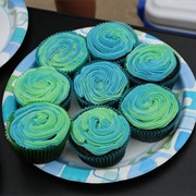 Blue Green Cupcake