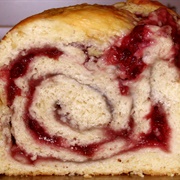 Vegan Lingonberry Jam Roll Bread