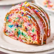 White Chocolate Funfetti Bundt Cake