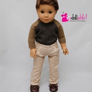 Doll Boy Brown Outfit