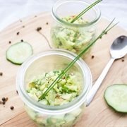 Avocado Cucumber and Apple Salad With Chives