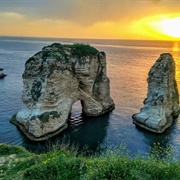 Pigeon Rock, Beirut, Lebanon