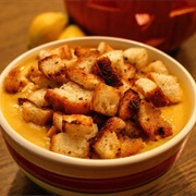 Pumpkin Soup With Croutons