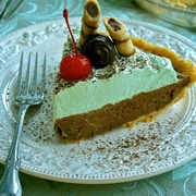 Creme De Menthe & Baileys French Silk Chocolate Pie