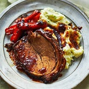 Bourbon & Honey-Glazed Brisket With Soured Cream & Chive Mash