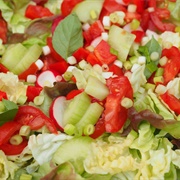 Tomato Cucumber and Radish Salad