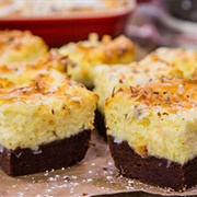 Coconut Brownie Cheesecake Bars