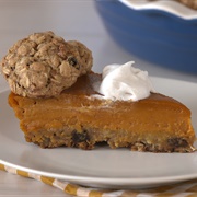 Oat Milk Pumpkin Pie With Oatmeal Cookie Crust