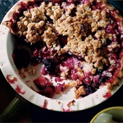 Plum-Blackberry Streusel Pie