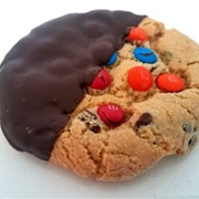 Twisted Cookie Half Dipped Chocolate Chip M&M Cookie