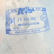 Actually Getting Passport Stamped in Aruba