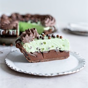 Double Chocolate Mint Chip Pie