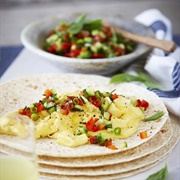 Egg and Cucumber Wrap