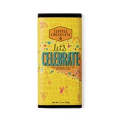 Seattle Chocolate Let's Celebrate Dark Chocolate Truffle Bar With Popping Candy