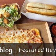 Cheese Flatbread, Caesar Salad, Breadsticks