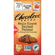 Chocolove Maple Glazed Salted Pecans in Strong Dark Chocolate