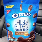 Oreo Thins Bites Latte Fudge Dipped