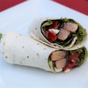 Egg and Grilled Fish Wrap