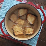 Onion Soup Gratinéed De Luxe