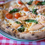 Salmon Pizza on Germany's Baltic Coast