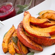 Pumpkin With Sage and Plum Sauce