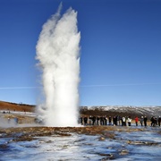 Strokkur Geyser & Hot Springs, Iceland
