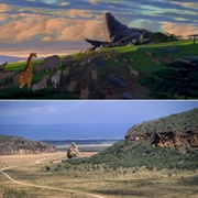 Pride Rock in the Lion King / Hell's Gate National Park in Kenya, East Africa