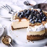 Coconut Dulce De Leche Cheesecake With Pistachio-Graham Crust