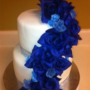 Blue Rose Cake