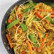 Vegetarian Singapore Chow Mein
